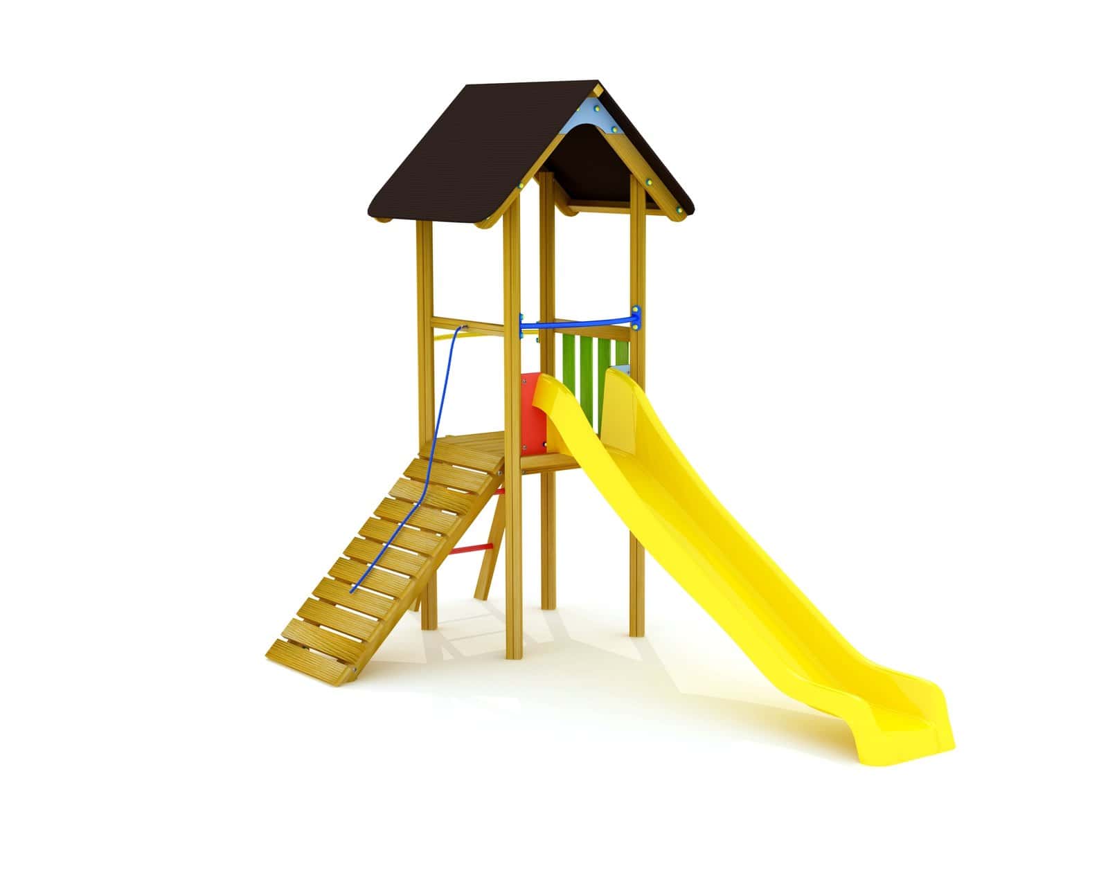 Structure de jeux multifonction pour enfants 3 à 12 ans – Gamme Bois L1000