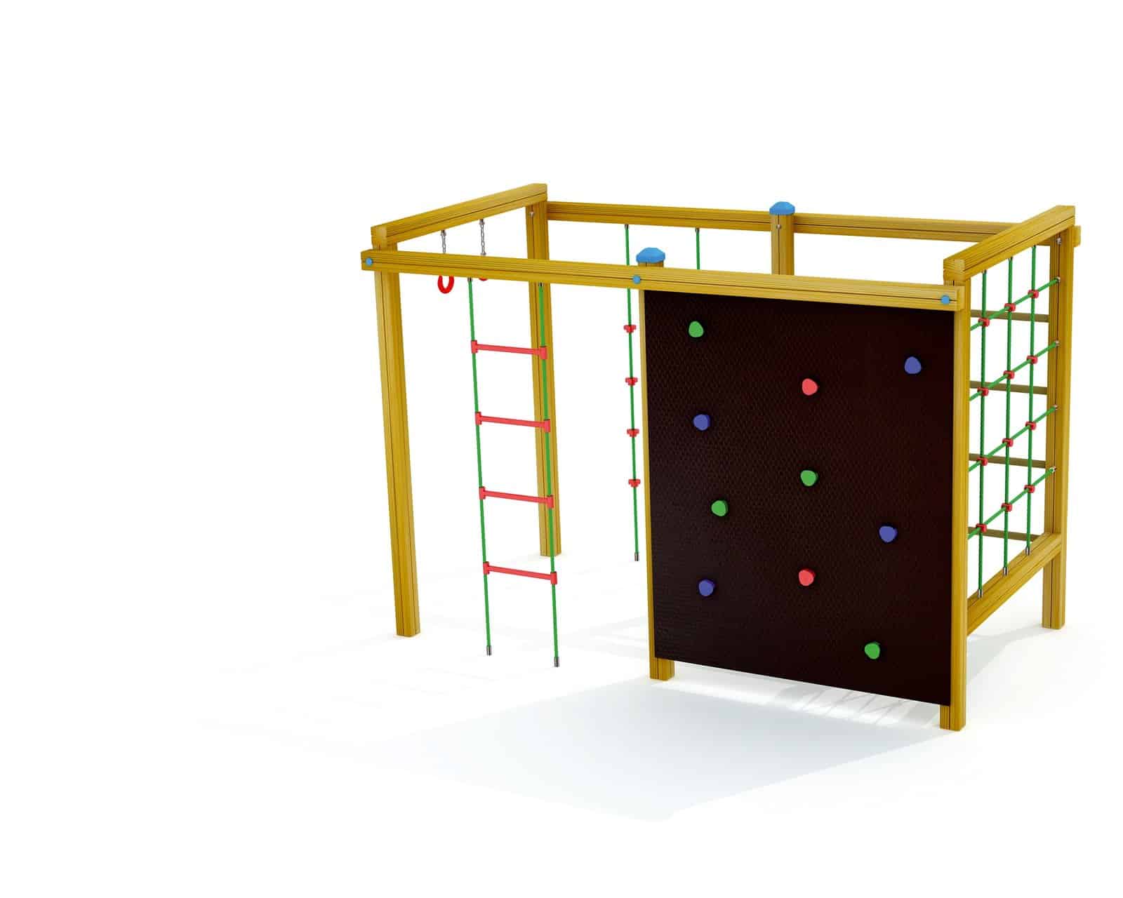 Structure de jeux multifonction pour enfants 3 à 12 ans – Gamme Bois L1000